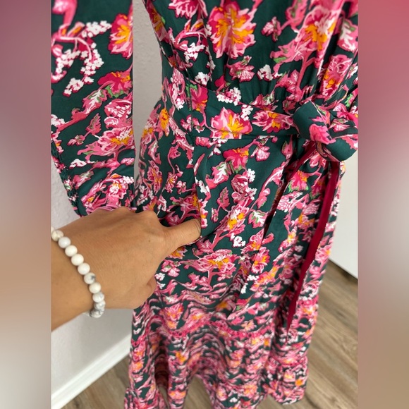 Diane von Furstenberg Floral Print Midi Length Dress Size S(6) - Picture 7 of 14